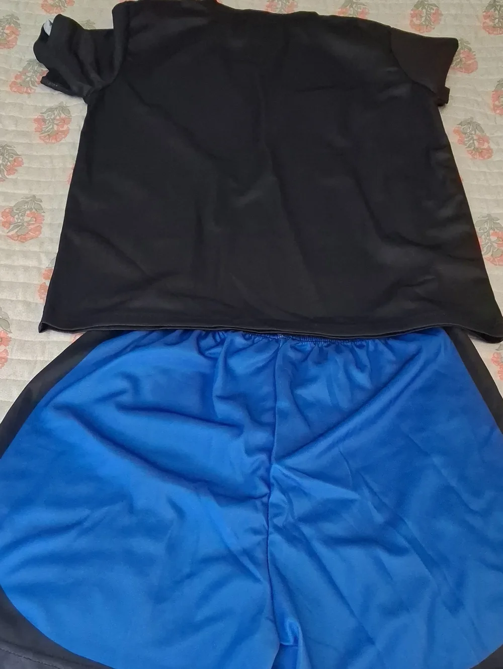 Kids Black and Blue Basketball Short Set